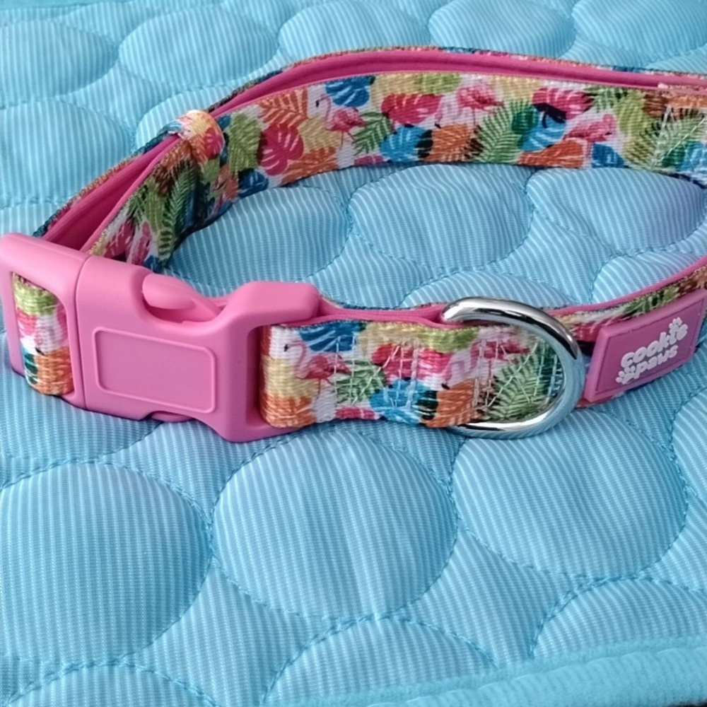 Pink Tropical Dog Collar